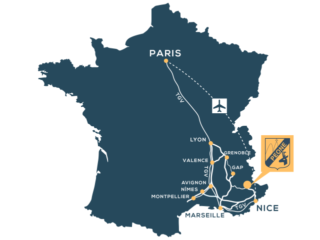 plan acces peone france - © OT Valberg